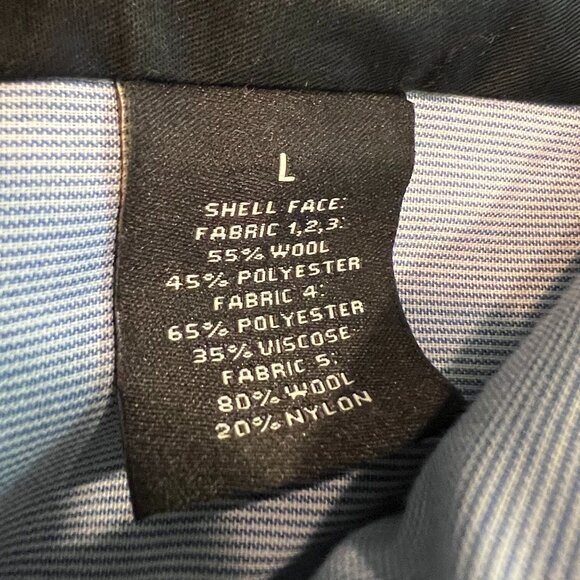 Express‎ Men's Vest Size L Patchwork Wool Blend Black Gray Stripe Herringbone - Picture 7 of 10